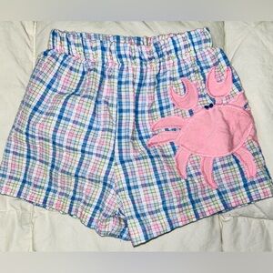 Bailey Boys plaid swim trunks with cute crab appliqué sz 2T EUC smoke free home